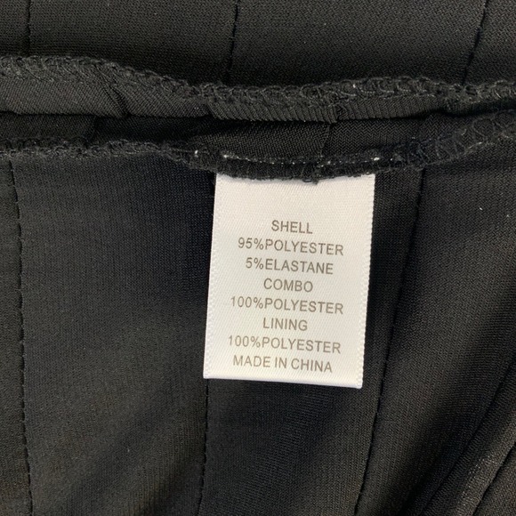 Adrianna Papell Black Tiered Ribbon Mesh Sheath Dress 10P Short Sleeve Cocktail - Picture 6 of 7